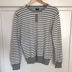 J. Crew cotton crewneck sweater striped